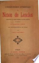 Correspondance authentique de Ninon de Lenclos