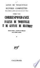 Correspondance d'Alexis de Tocqueville et Gustave de Beaumont