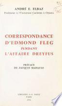 Correspondance d'Edmond Fleg pendant l'affaire Dreyfus : 1894-1926