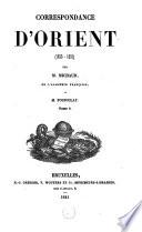 Correspondance d'Orient (1830-1831)