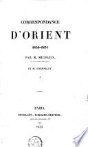 Correspondance d'Orient 1830-31