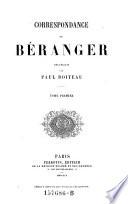Correspondance de Béranger