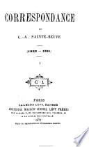 Correspondance de C.-A. Sainte-Beuve (1822-1869).