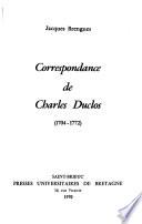 Correspondance de Charles Duclos (1704-1772).