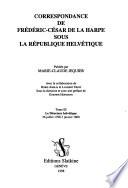 Correspondance de Frédéric-César de La Harpe sous la République helvétique