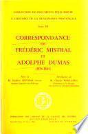 Correspondance de Frédéric Mistral et Adolphe Dumas, 1856-1861