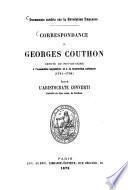 Correspondance de Georges Couthon député du Puy-de-Dome à l'Assemblée législative et à la Convention nationale (1791-1794)