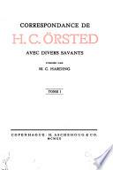 Correspondance de H.C. Orsted avec divers savants