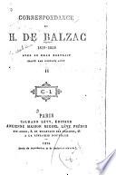 Correspondance de H. de Balzac, 1819-1850