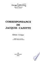 Correspondance de Jacques Cazotte