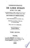 Correspondance de Lord Byron avec un ami