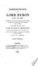 Correspondance de lord Byron avec un ami ... R. C. Dallas