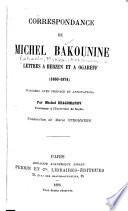 Correspondance de Michel Bakounine