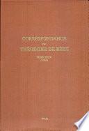 Correspondance de Théodore de Bèze: 1583