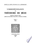 Correspondance de Théodore de Bèze