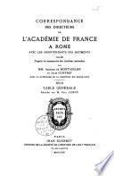Correspondance des directeurs de l'Académie de France à Rome avec les surintendants des batiments