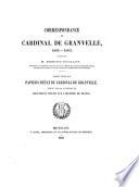 Correspondance du Cardinal de Granvelle