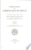 Correspondance du cardinal Jean Du Bellay: 1537-1547