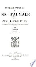 Correspondance du duc d'Aumale et de Cuvillier-Fleury