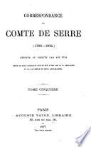 Correspondance du François Hercule de Serre, (1796 - 1824)