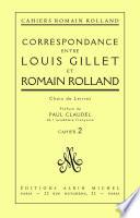 Correspondance entre Louis Gillet et Romain Rolland