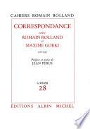Correspondance entre Romain Rolland et Maxime Gorki (1916-1936)