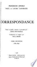 Correspondance: Friedrich Engels, Paul et Laura Lafargue