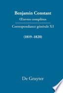 Correspondance générale 1819–1820