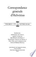 Correspondance générale d'Helvétius