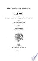Correspondance générale de Carnot: Août 1792-mars 1793