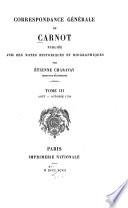 Correspondance générale de Carnot