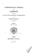 Correspondance générale de Carnot