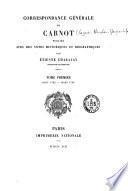 Correspondance générale de Carnot