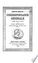 Correspondance générale