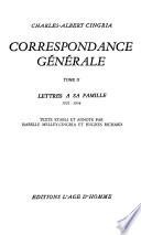 Correspondance générale: Lettres à sa famille, 1921-1954