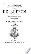 Correspondance inédite de Buffon