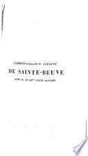 Correspondance inédite de Saint-Beuve avec M. et Mme Juste Olivier