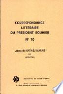 Correspondance littéraire du président Bouhier