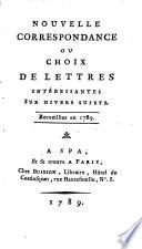 Correspondance Nouvelle