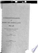 Correspondenace de René de Kerallain, 1889-1928: 16 déc. 1889-5 mai 1906