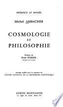 Cosmologie et philosophie