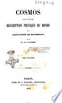 Cosmos essai d'une description physique du monde par Alexandre de Humboldt