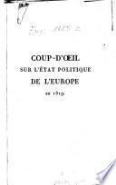 Coup d'oeil sur l'etat politique de l'Europe en 1819