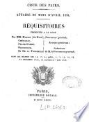 Cour des pairs. Affaire du mois d'avril 1834