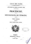 Cour des pairs. Affaire du mois d'avril 1834