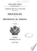 Cour des pairs. Attentat des 12 et 13 mai 1839
