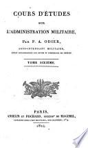 Cours d'etudes sur l'administration militaire