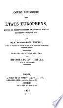 Cours d'histoire des états Européens
