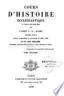 Cours d'histoire ecclésiastique à l'usage des séminaires