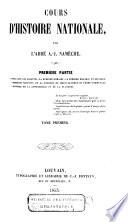 Cours d'histoire nationale